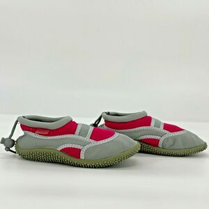 Frisky Girls Outdoors Water Shoes Drawstring Pink Gray Sz 12